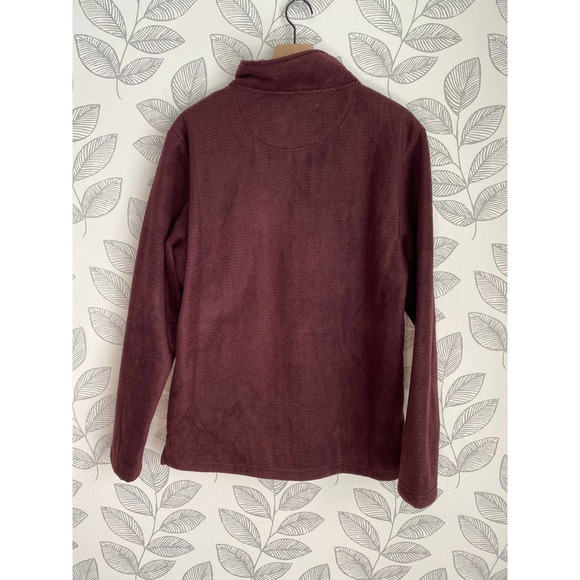 London Fog Burgundy Half Zip Fleece Lined Sweater, Size L - Picture 4 of 4